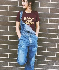 Hope Outfitters WOMEN'S Maroon Save The Babies Tee 7 Hope Outfitters WOMEN'S Maroon Save The Babies Tee
