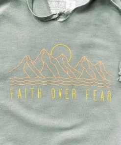 Hope Outfitters WOMEN'S Womens Faith Over Fear Wave Wash Hoodie