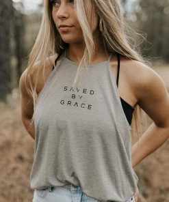 Hope Outfitters Saved By Grace High Neck Tank WOMEN'S