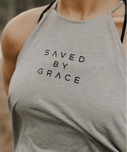 Hope Outfitters Saved By Grace High Neck Tank WOMEN'S