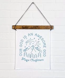 Hopeoutfitters Awesome God Canvas Wall Banner Wall Art