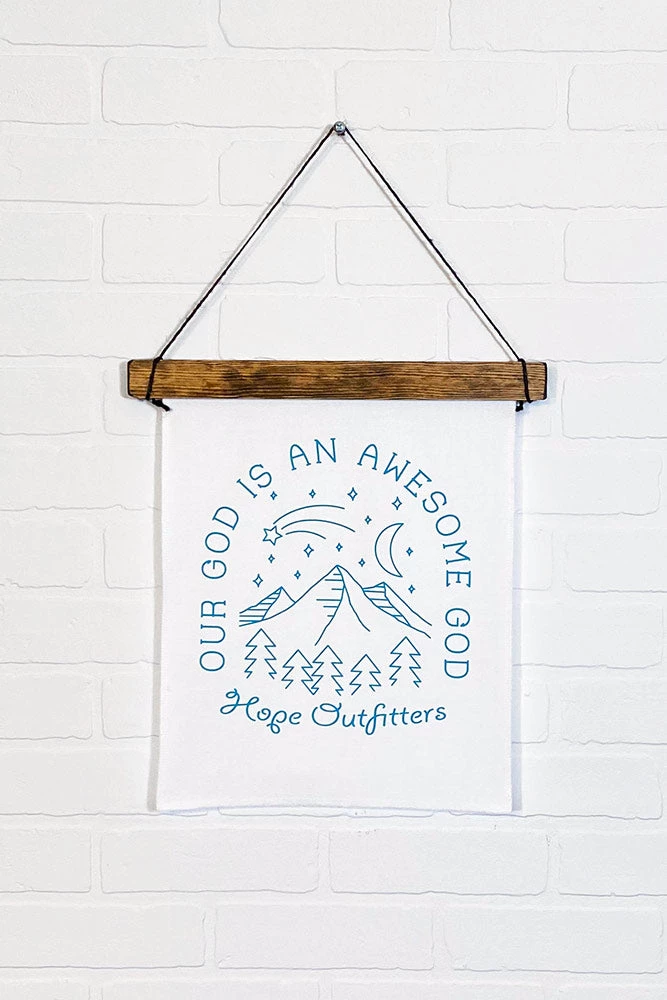 Hopeoutfitters Awesome God Canvas Wall Banner Wall Art