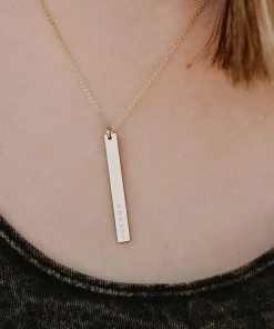 Hope Outfitters Chosen Vertical Skinny Bar Necklace WOMEN'S