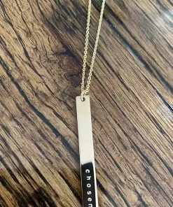 Hope Outfitters Chosen Vertical Skinny Bar Necklace WOMEN'S