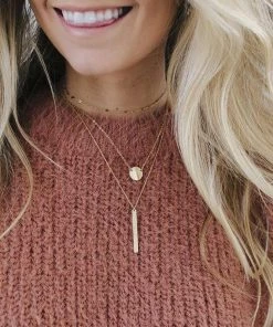 Hope Outfitters Chosen Vertical Skinny Bar Necklace WOMEN'S