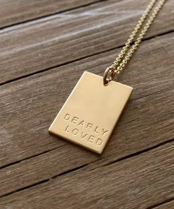 Hope Outfitters Dearly Loved Rectangle Necklace