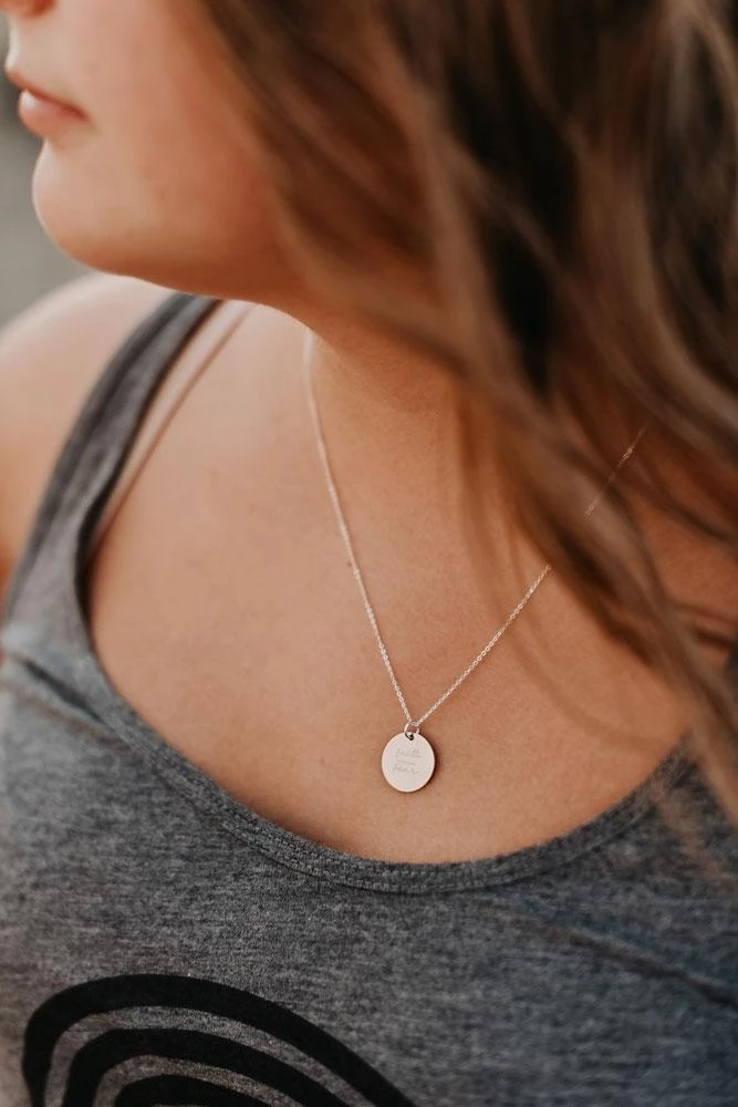 Hope Outfitters Faith Over Fear Disc Necklace WOMEN'S 3 Hope Outfitters Faith Over Fear Disc Necklace WOMEN'S