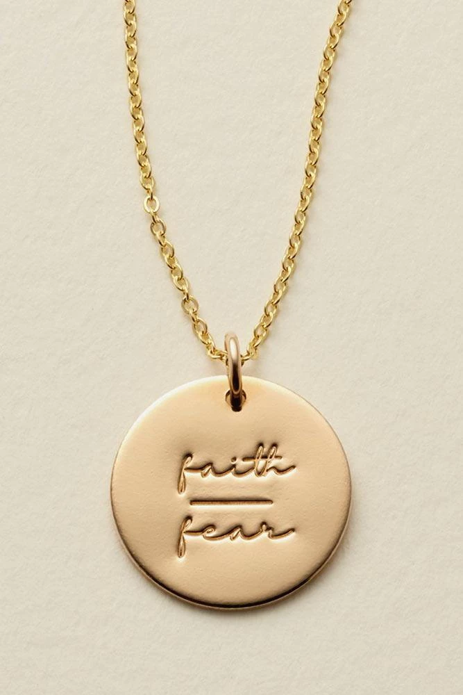 Hope Outfitters Faith Over Fear Disc Necklace WOMEN'S 1 Hope Outfitters Faith Over Fear Disc Necklace WOMEN'S