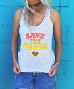 Hope Outfitters Womens Save The Babies Jersey Tank WOMEN'S