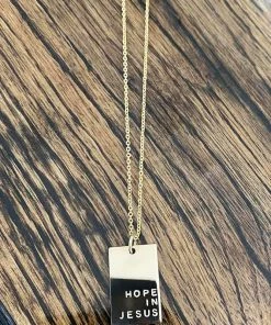 Hope Outfitters WOMEN'S Hope In Jesus Rectangle Necklace