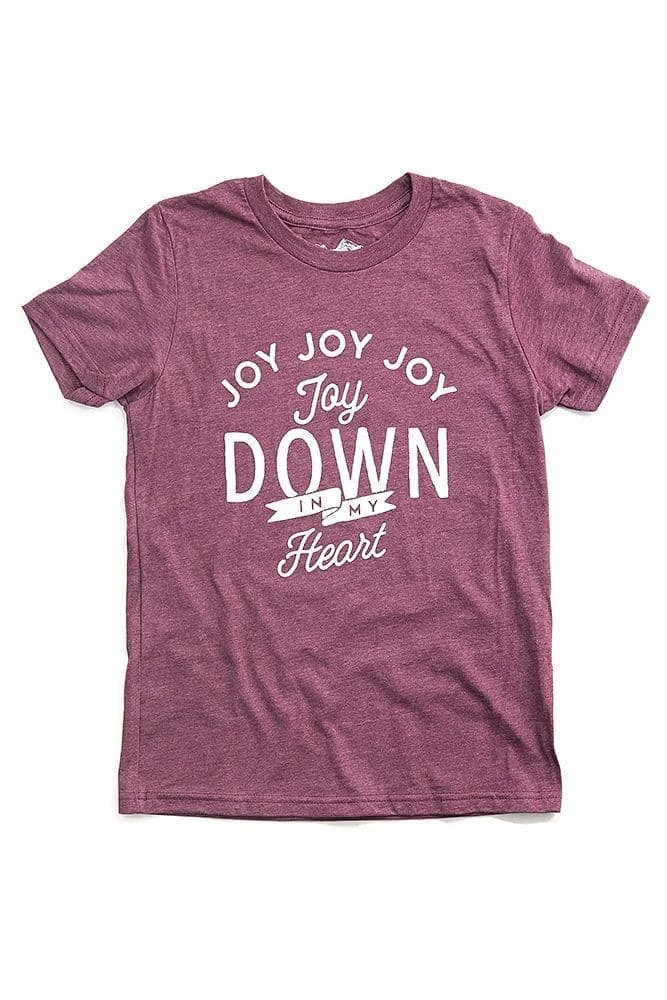 Hope Outfitters Toddler Joy Down In My Heart Maroon Tee KIDS 1 Hope Outfitters Toddler Joy Down In My Heart Maroon Tee KIDS