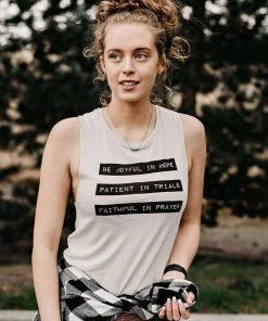 Hope Outfitters WOMEN'S Joyful In Hope Flowy Muscle Tank