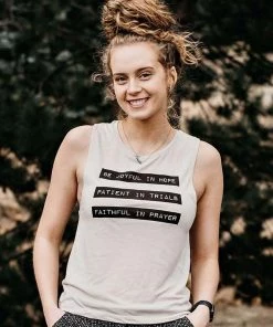 Hope Outfitters WOMEN'S Joyful In Hope Flowy Muscle Tank