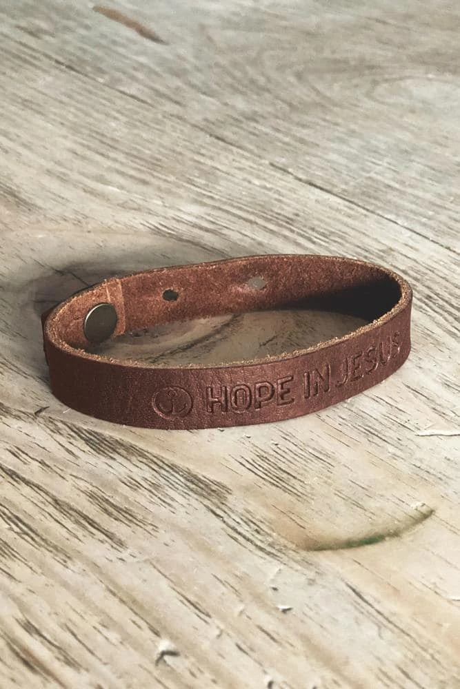 Hope Outfitters Hope In Jesus Leather Bracelet WOMEN'S 1 Hope Outfitters Hope In Jesus Leather Bracelet WOMEN'S