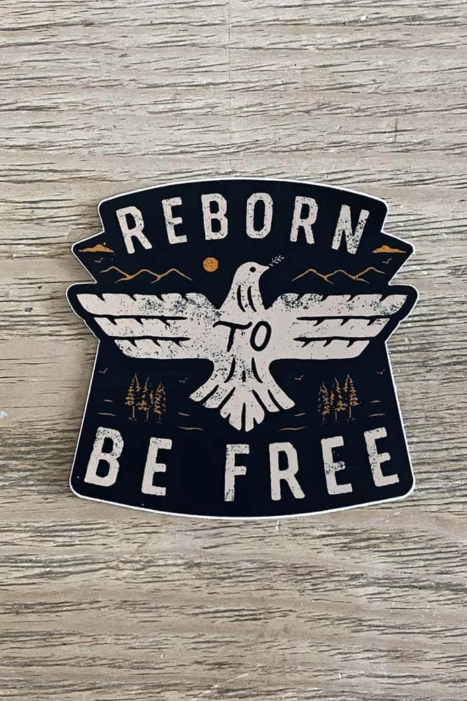 Hopeoutfitters Reborn To Be Free Sticker Stickers 1 Hopeoutfitters Reborn To Be Free Sticker Stickers