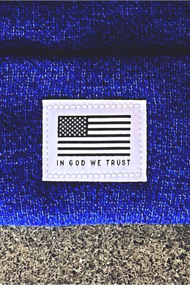 Captuer Royal Blue God We Trust Beanie 2 Captuer Royal Blue God We Trust Beanie