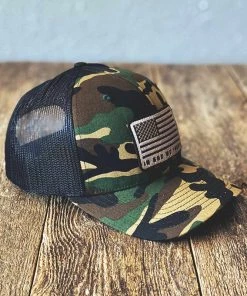 Captuer God We Trust Camo Trucker Hat MEN'S