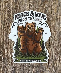 Hopeoutfitters Stickers Peace And Love PNW Sticker