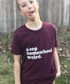 Hope Outfitters KIDS Youth Keep Homeschool Weird Tee