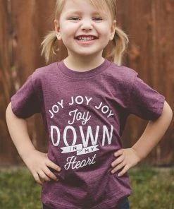 Hope Outfitters Toddler Joy Down In My Heart Maroon Tee KIDS 5 Hope Outfitters Toddler Joy Down In My Heart Maroon Tee KIDS