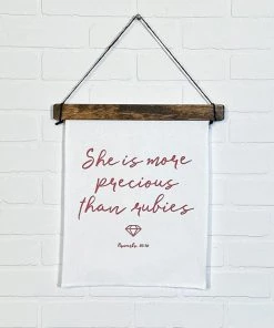 Hopeoutfitters More Precious Canvas Wall Banner