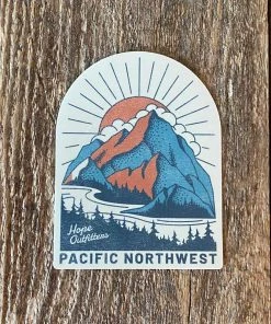 Hopeoutfitters PNW Mountain Sunrise Sticker
