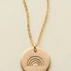 Hope Outfitters Gold Rainbow Covenant Disc Necklace WOMEN'S