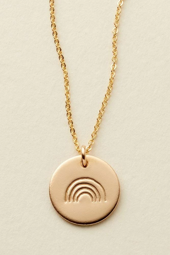 Hope Outfitters Gold Rainbow Covenant Disc Necklace WOMEN'S 1 Hope Outfitters Gold Rainbow Covenant Disc Necklace WOMEN'S