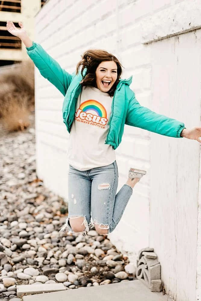 Hope Outfitters Vintage Rainbow Tee WOMEN'S 5 Hope Outfitters Vintage Rainbow Tee WOMEN'S