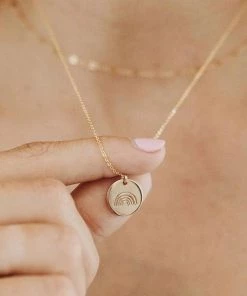 Hope Outfitters Gold Rainbow Covenant Disc Necklace WOMEN'S 6 Hope Outfitters Gold Rainbow Covenant Disc Necklace WOMEN'S
