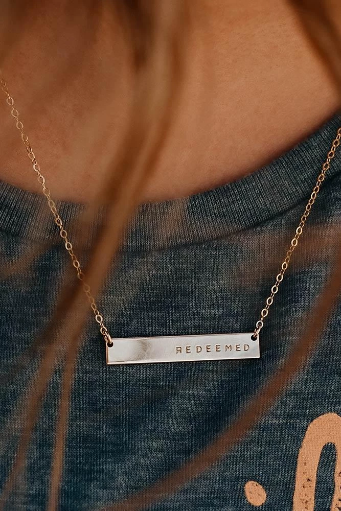 Hope Outfitters Redeemed Horizontal Bar Necklace WOMEN'S 2 Hope Outfitters Redeemed Horizontal Bar Necklace WOMEN'S