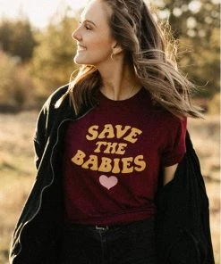 Hope Outfitters WOMEN'S Maroon Save The Babies Tee 6 Hope Outfitters WOMEN'S Maroon Save The Babies Tee