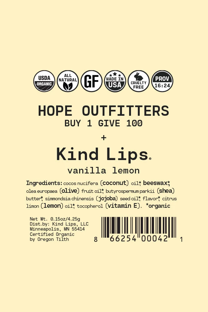 Hope Outfitters Organic Vanilla Lemon Lip Balm Organic Lip Balm 2 Hope Outfitters Organic Vanilla Lemon Lip Balm Organic Lip Balm