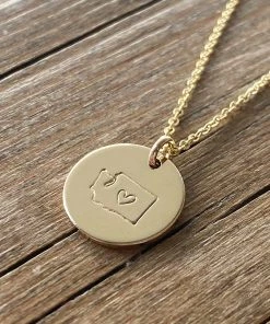 Hope Outfitters JEWELRY Washington Heart Disc Necklace