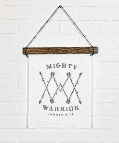 Hopeoutfitters Mighty Warrior Canvas Wall Banner