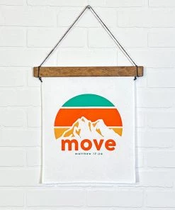 Hopeoutfitters Move Mountains Canvas Wall Banner Wall Art